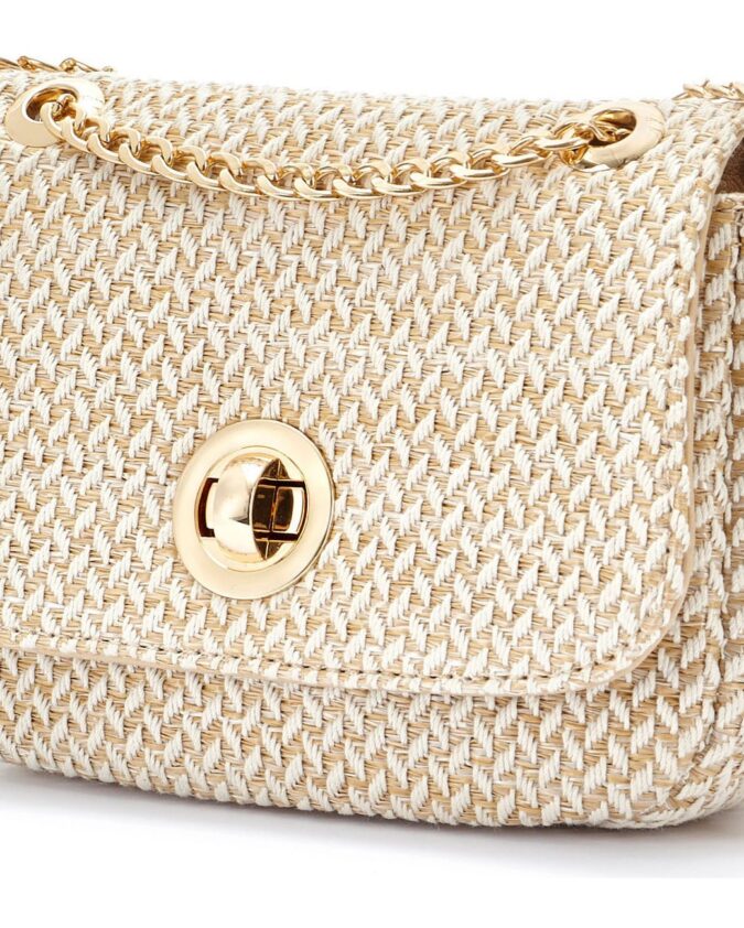 Shoulder Bag Mini Bag (Handbag, tote bag, raffia look, crossbody bag VEGAN 4.8 (4))