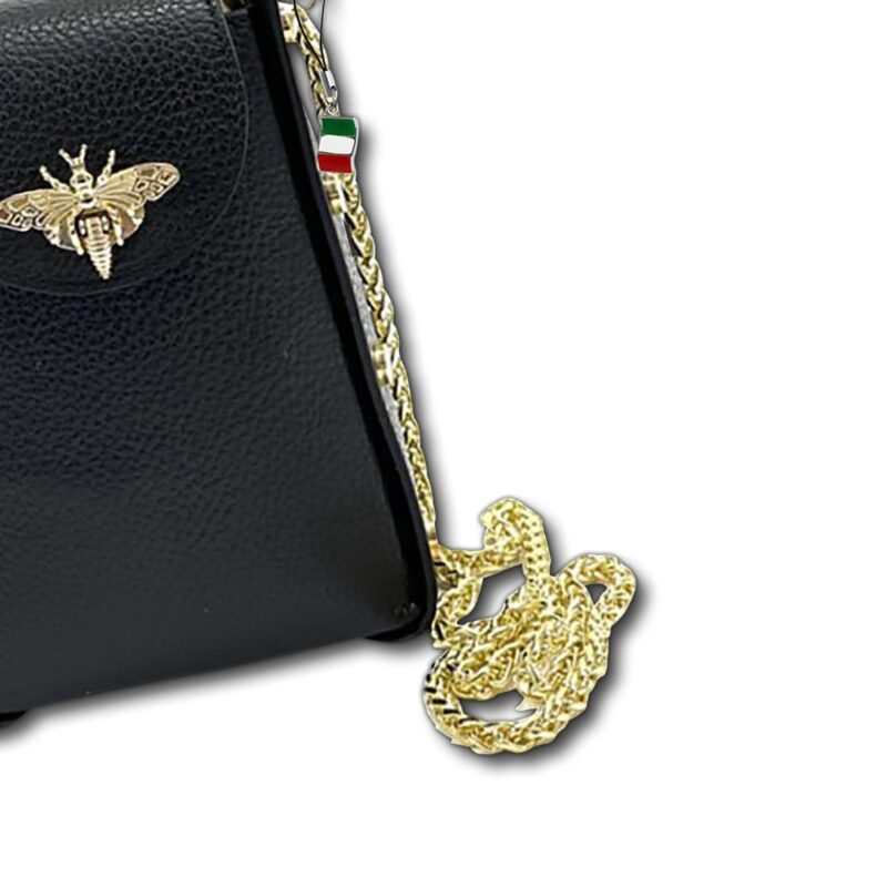 Shoulder Bag Florence shoulder bag bee genuine leather  black approx. 13cm x approx. 18cm - Image 4