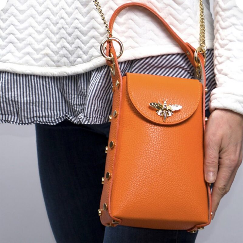 Shoulder Bag Florence shoulder bag bee genuine leather  black approx. 13cm x approx. 18cm - Image 7