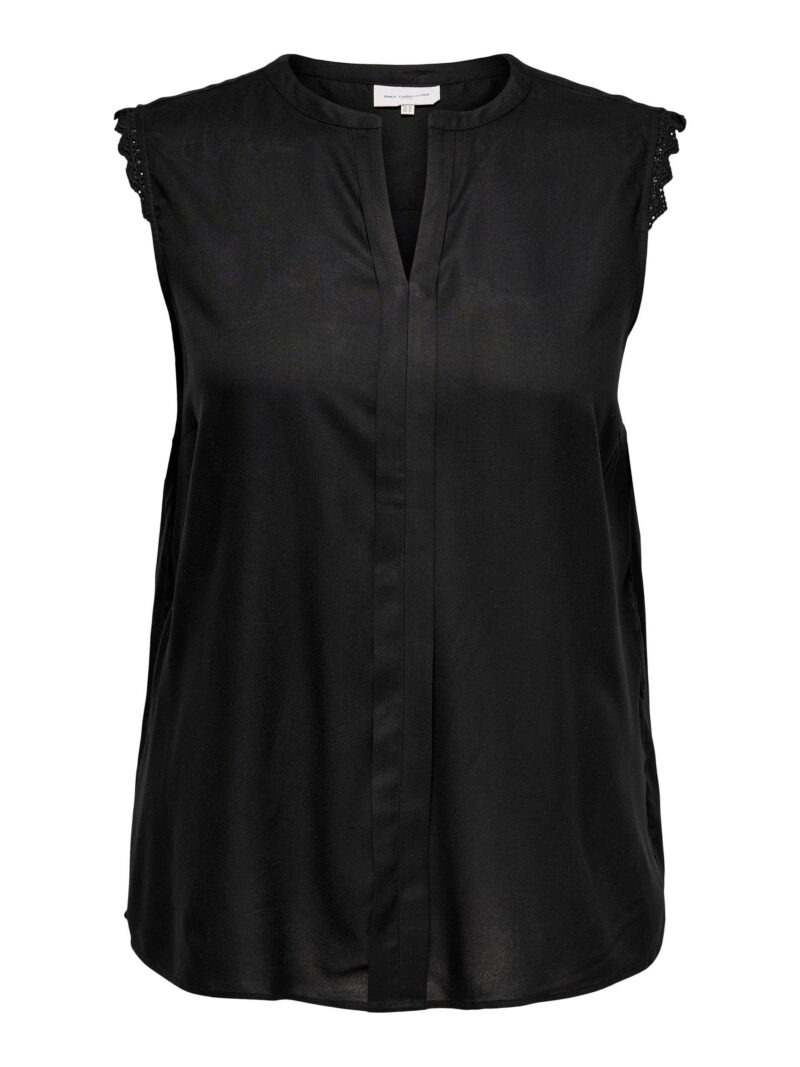 Blouse top CARMUMI SL TOP WVN NOOS with lace - Image 4
