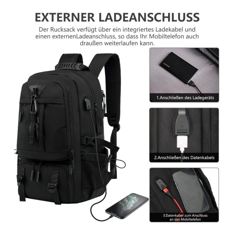 Travel Backpack Expandable Sports Backpack XL with shoe compartment School backpack - Image 11