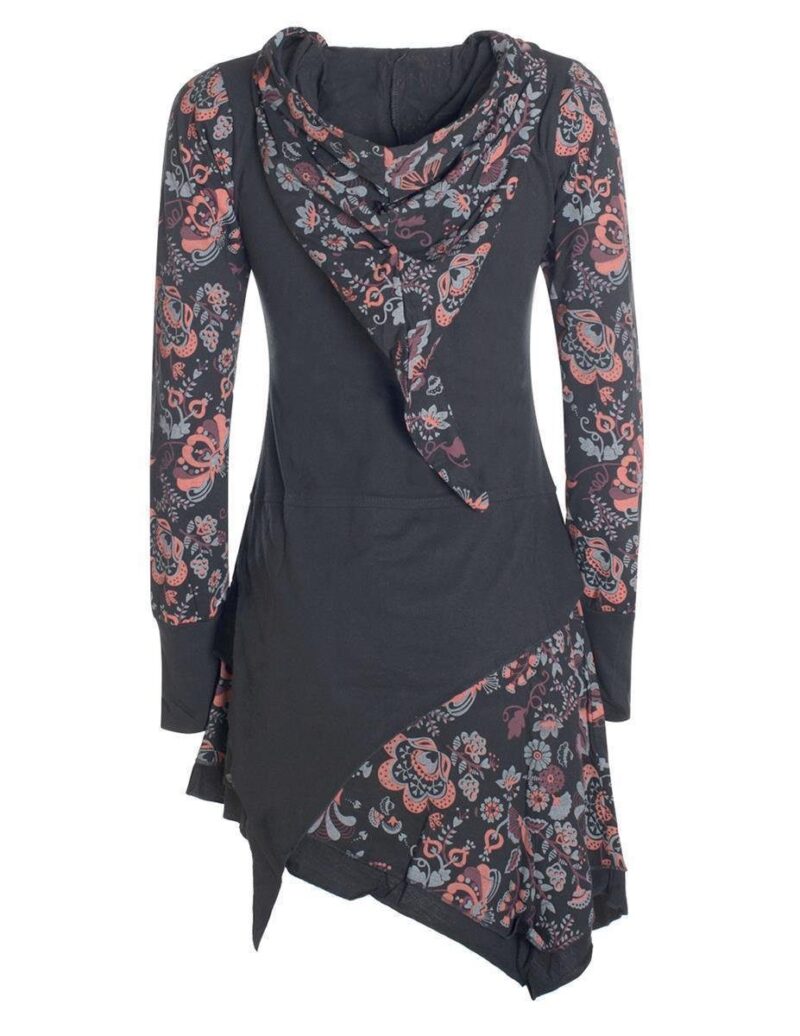 Pointed Dress long-sleeved dress elves pointed elf tunic printed - Image 2