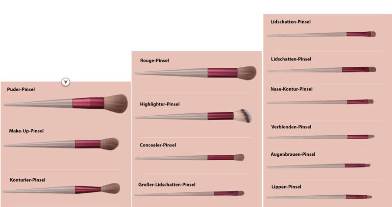 Cosmetic brush set Make up brush set PIN-13 13-piece makeup brush set - Image 3