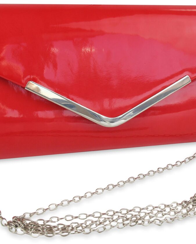 Clutch Evening Bag for women in patent leather look