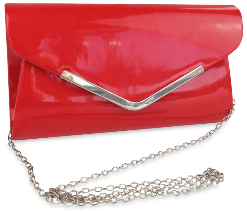 Clutch Evening Bag for women in patent leather look
