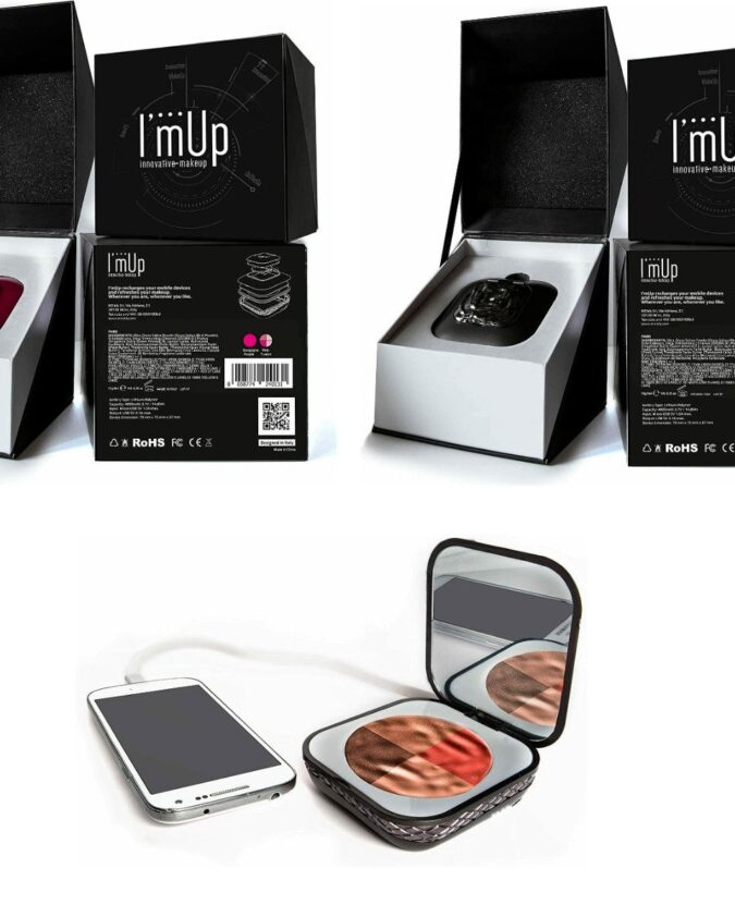 Organizer Set + Powerbank Make Up Box 3 Colors Powerbank Make Up C 4300 mAh (1 piece), power bank make-up box make-up box 3 colors