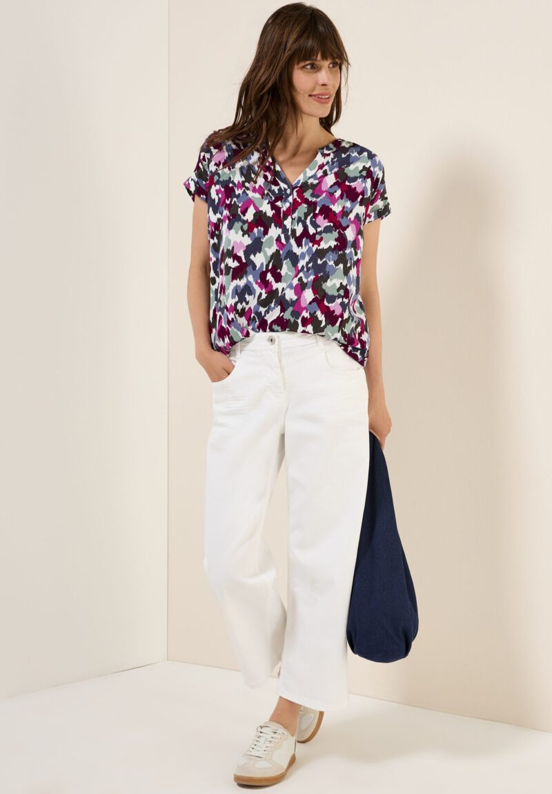 Short-Sleeved Blouse with all-over print - Image 5