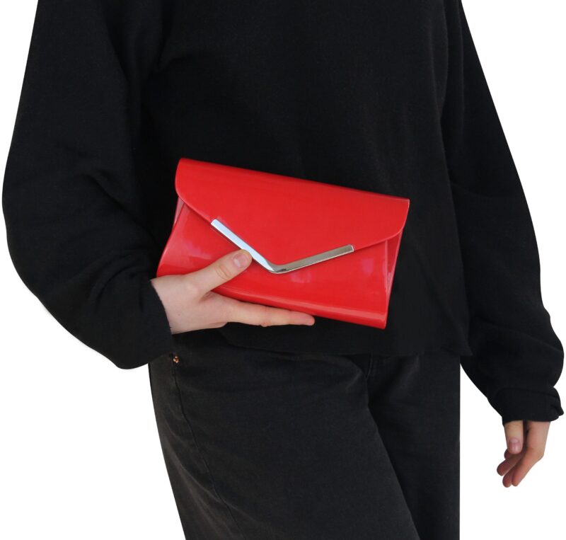 Clutch Evening Bag for women in patent leather look - Image 5