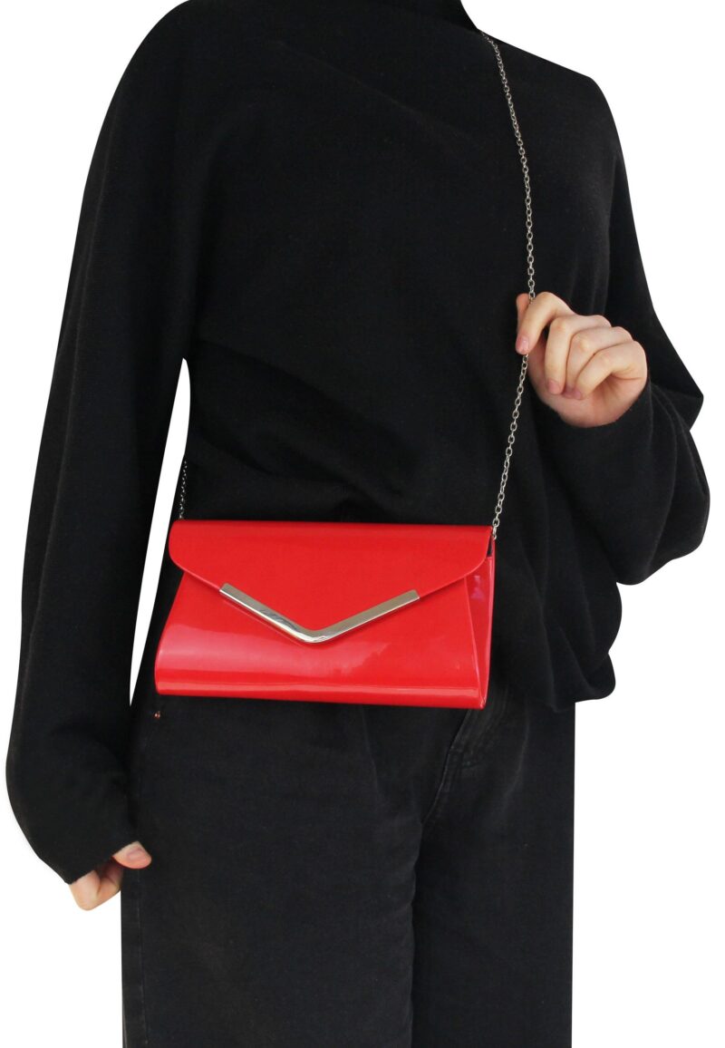 Clutch Evening Bag for women in patent leather look - Image 10