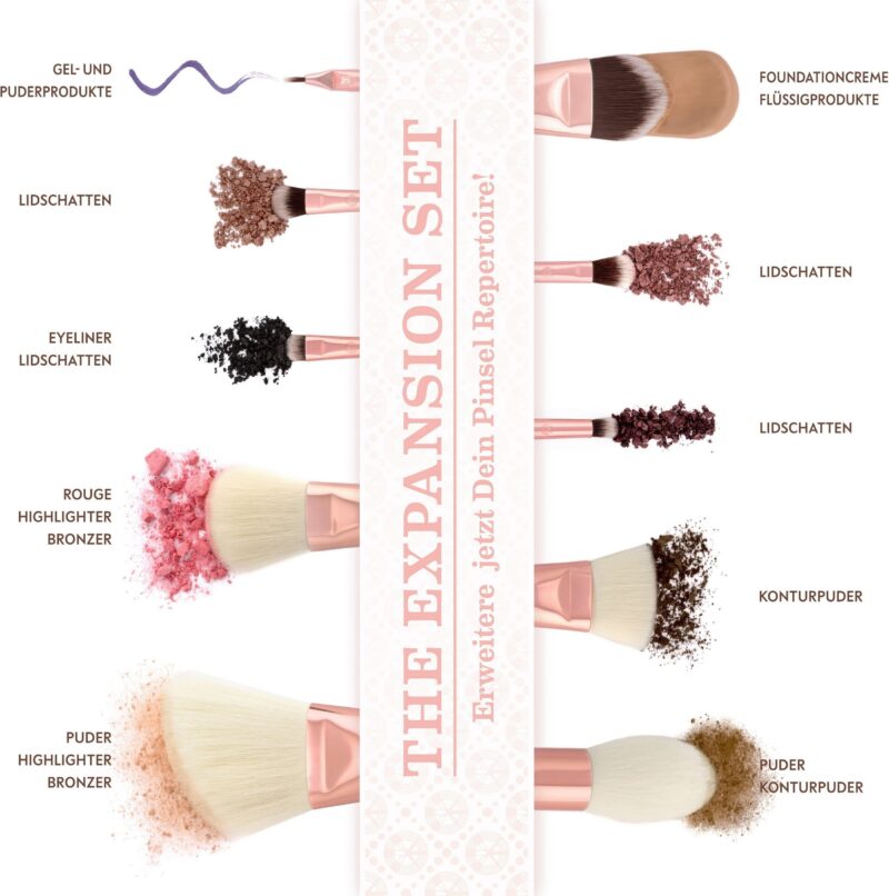 Cosmetic brush set Essential Brushes - Expansion Set - Rose Golden Vintage - Image 5