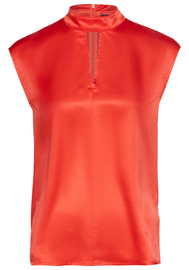 Blouse Top with stand-up collar and cutout - Image 6