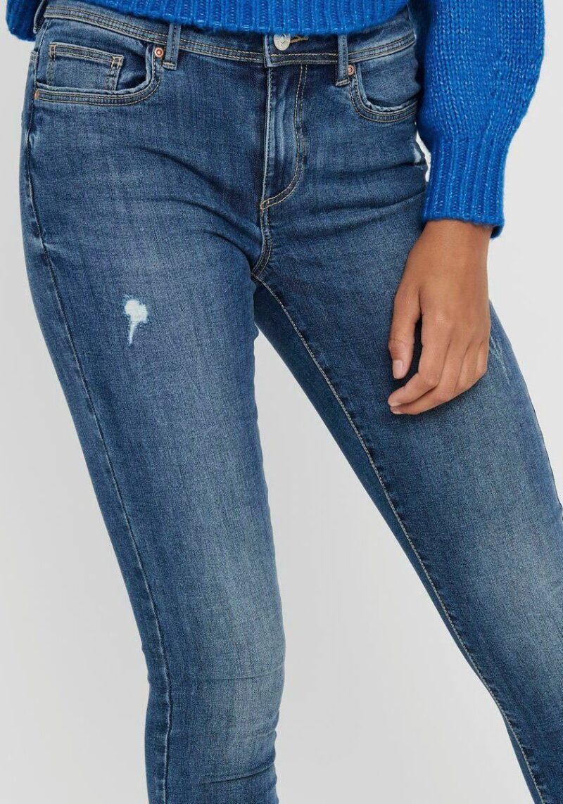 Skinny Fit Jeans ONLWAUW MID SKINNY BJ114-3 NOOS with slight destroyed effects (Copy) - Image 4