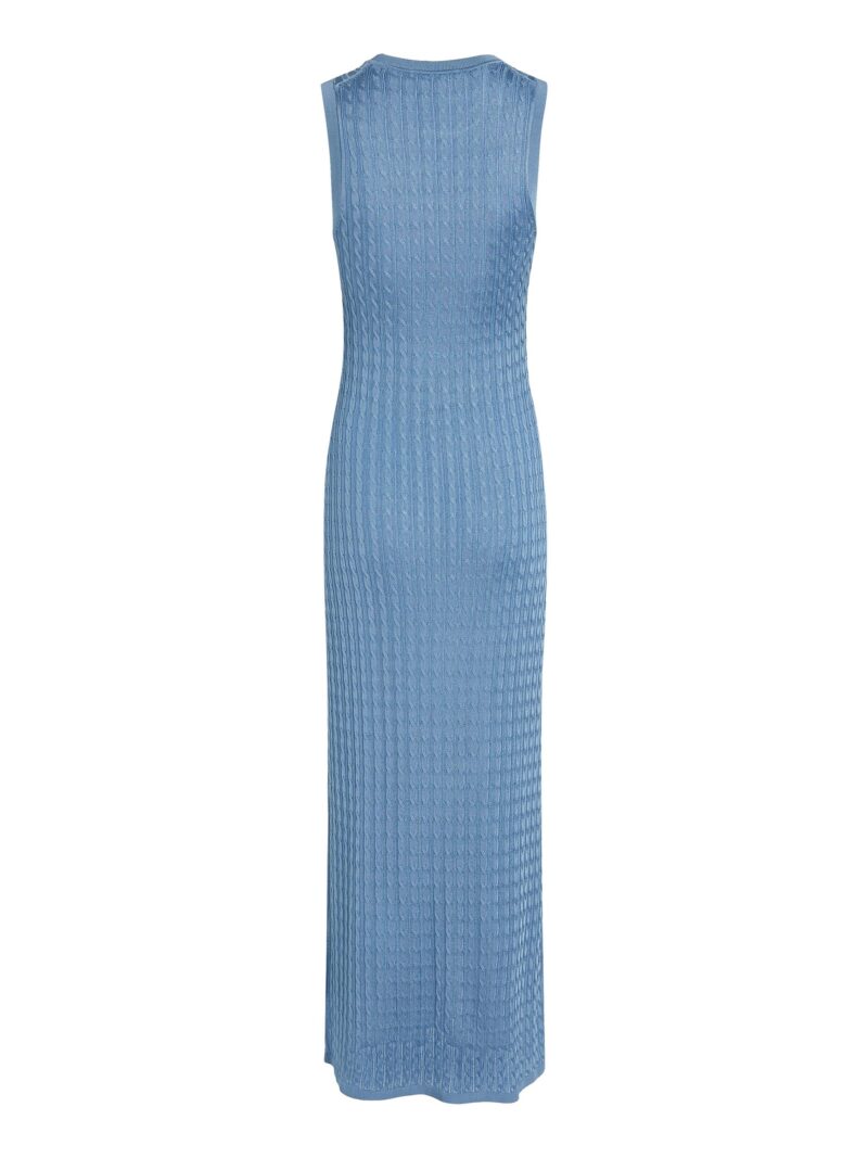 Knitted Dress RAYON CABLE LONG FLARED DRESS NS with cable pattern - Image 7