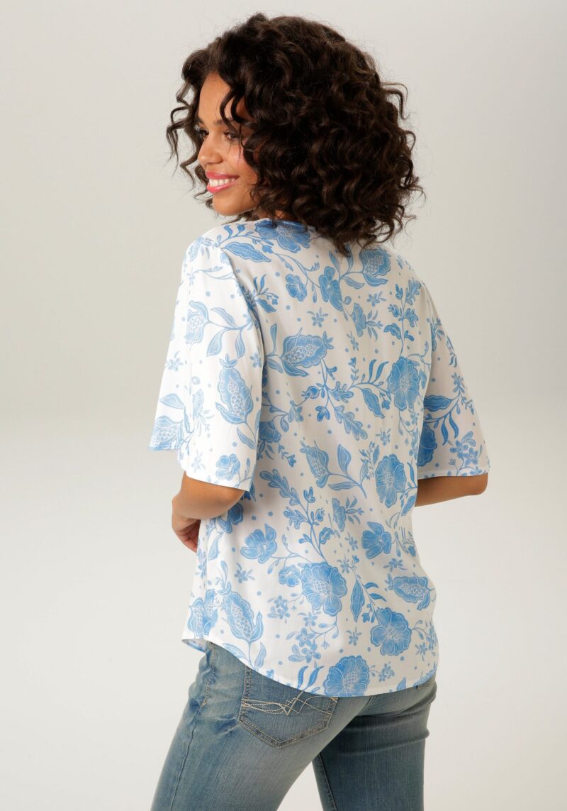 Slip-on Blouse with large-scale floral print - Image 2