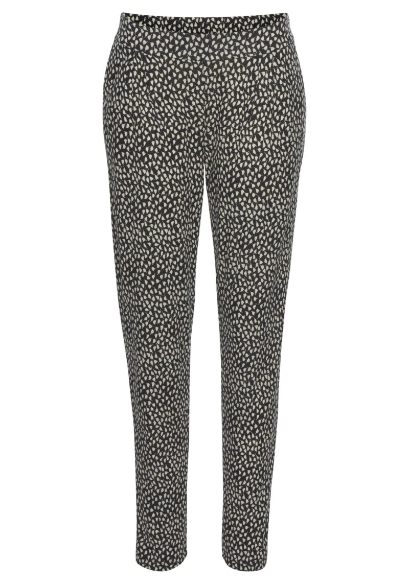 Beach Pants with floral print and pockets, lightweight jersey trousers - Image 2