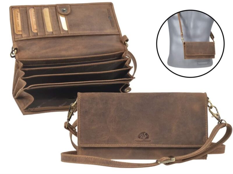 Vintage Wallet- Shoulder wallet, 7 card slots, RFID protection - Image 3