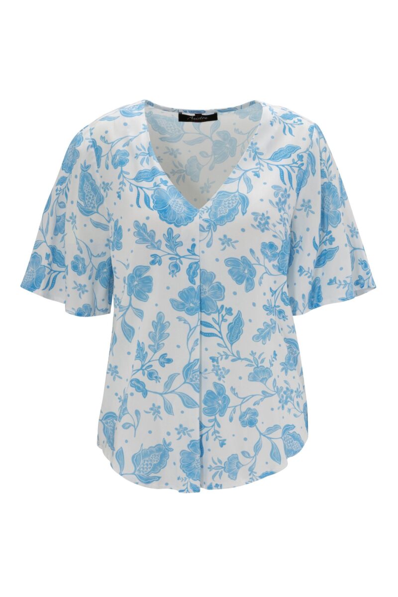Slip-on Blouse with large-scale floral print - Image 5