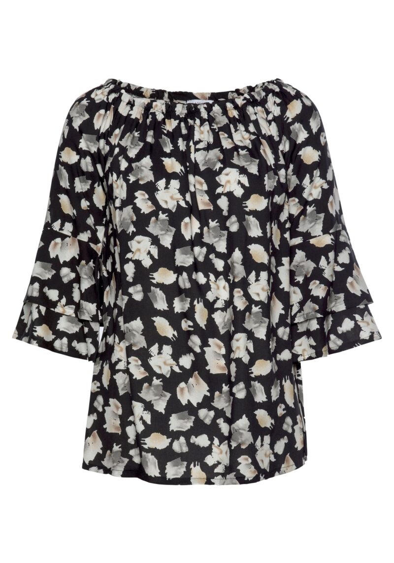 Carmen Blouse with all-over print, women's blouse, off-the-shoulder, casual - Image 3