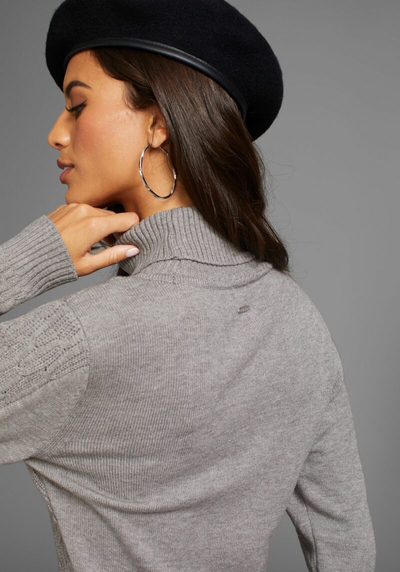 Knitted Dress with turtleneck - Image 3