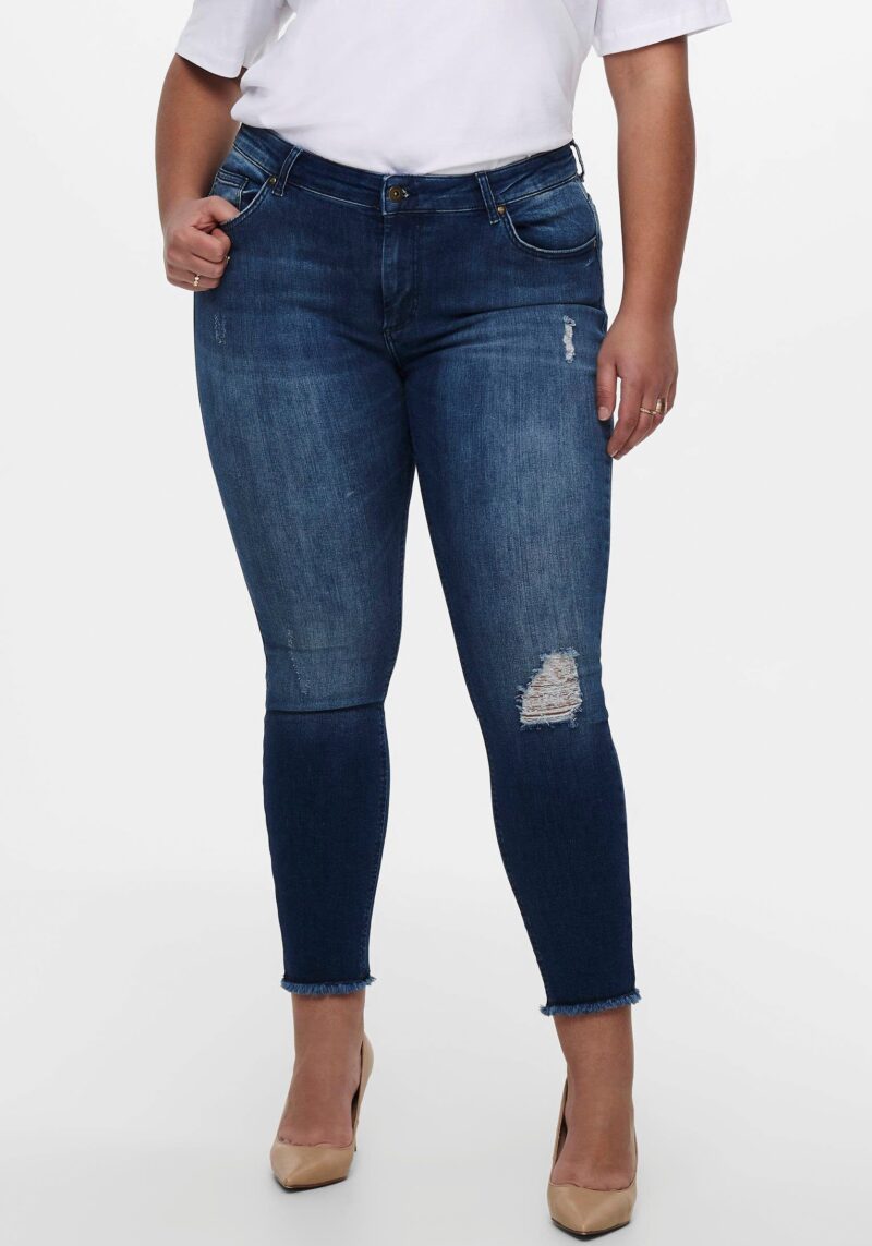Skinny fit jeans CARWILLY REG SKINNY ANK JEANS with fringe hem - Image 7