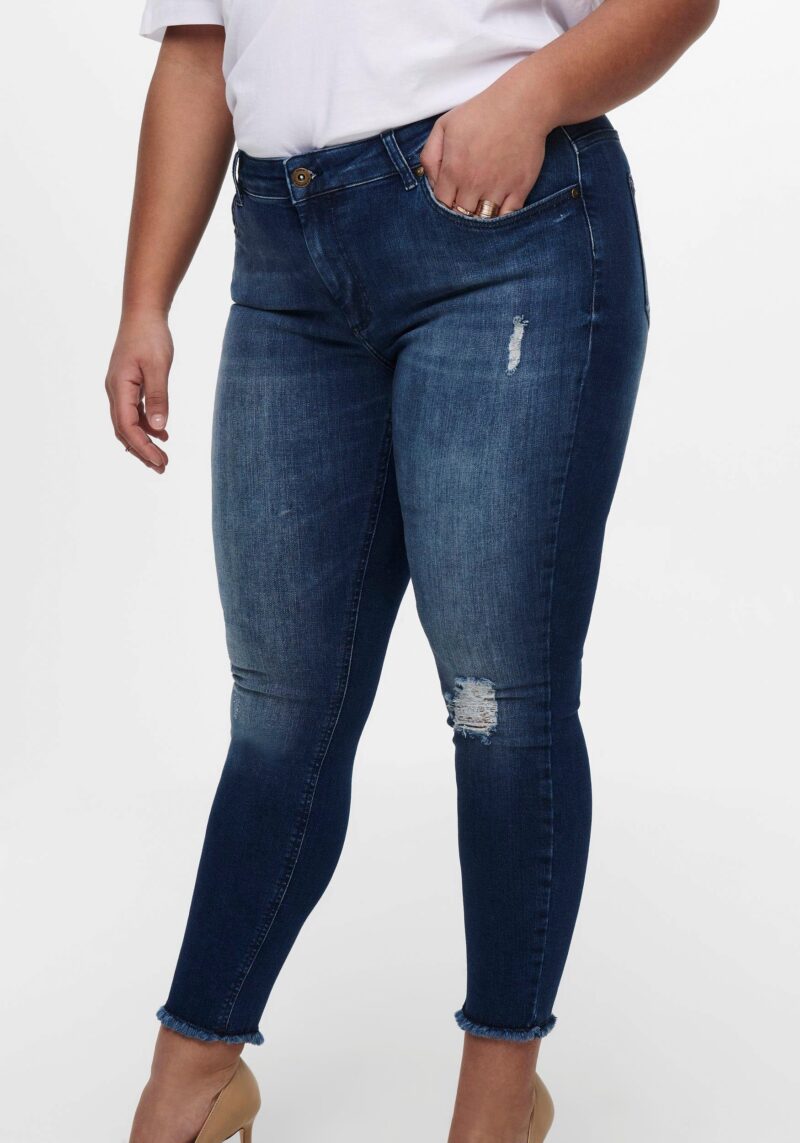 Skinny fit jeans CARWILLY REG SKINNY ANK JEANS with fringe hem - Image 8