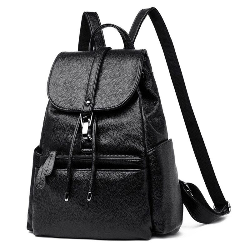 Leisure Backpack Women's Backpack made of soft leather, multifunctional design handbag - Image 2