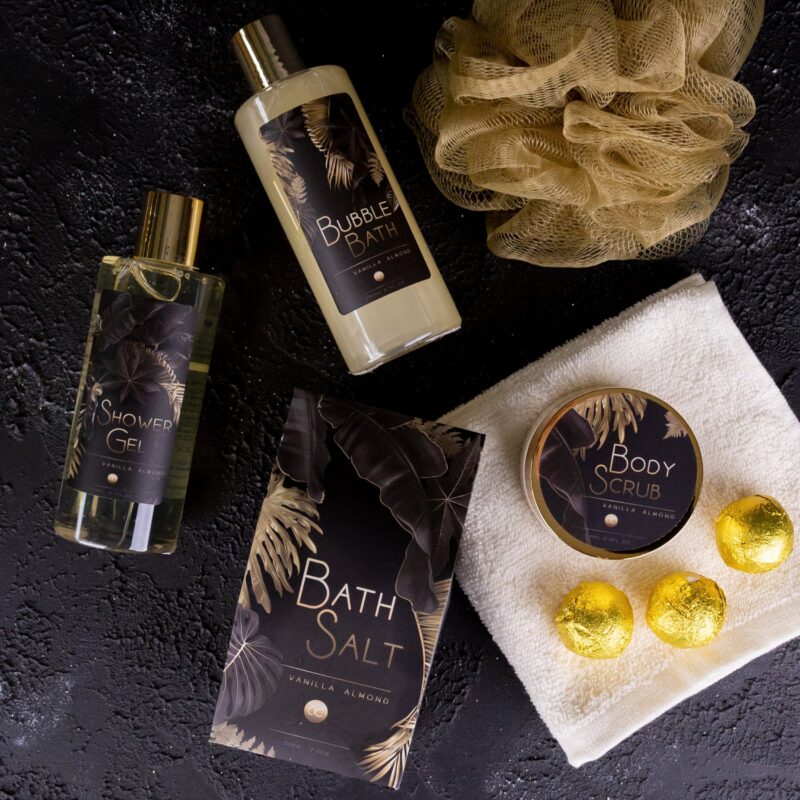 Care gift set "Luxury" bath set for women in glittering stiletto shoe - Image 3