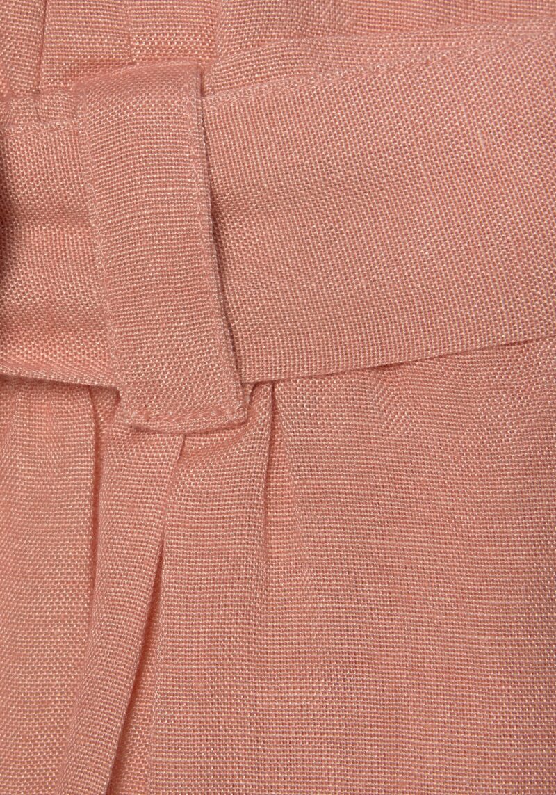 Shorts (with tie belt) in paperbag style made of linen mix, shorts, linen trousers - Image 6
