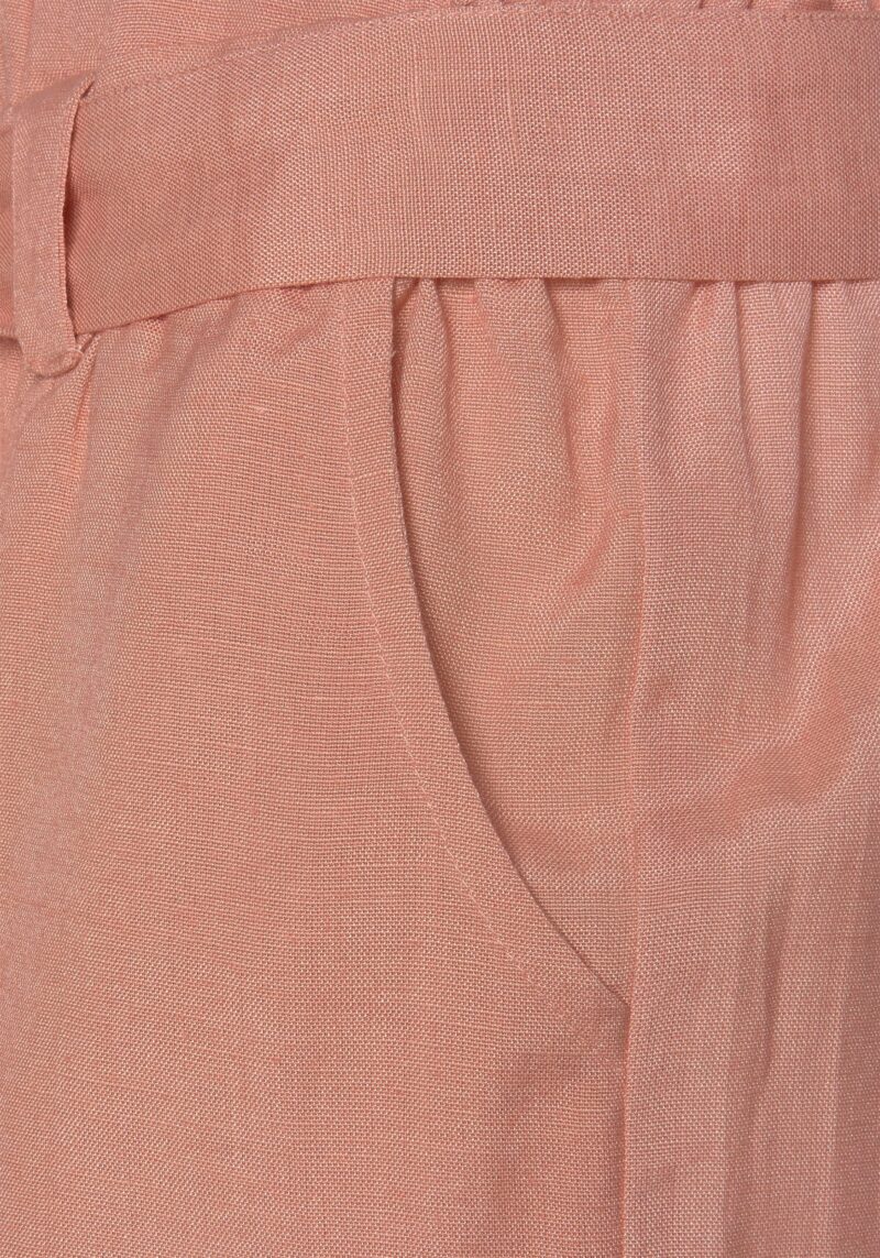 Shorts (with tie belt) in paperbag style made of linen mix, shorts, linen trousers - Image 9