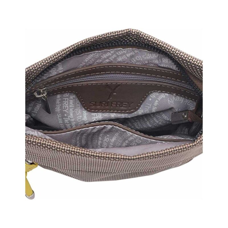 Clutch Shoulder Bag for women in taupe - Image 9