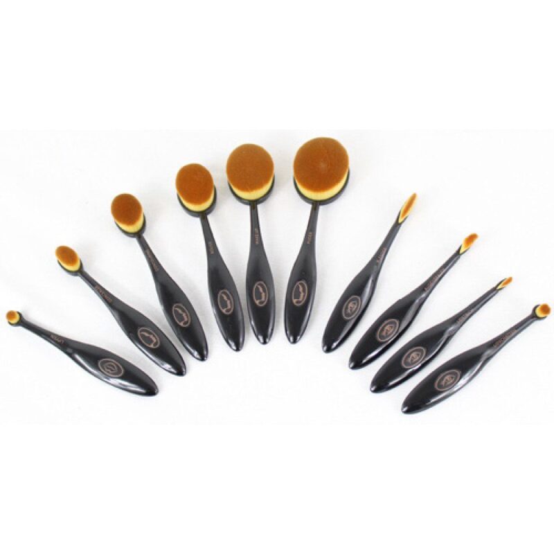 Cosmetic brush set 10-piece contouring deluxe brush set 10 pcs. - Image 2