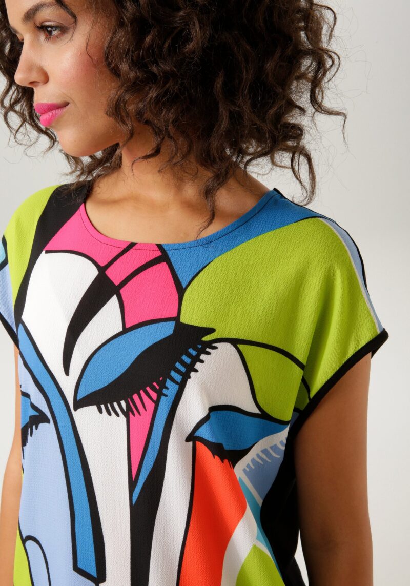 Shirt Blouse printed with an artistic face - Image 3