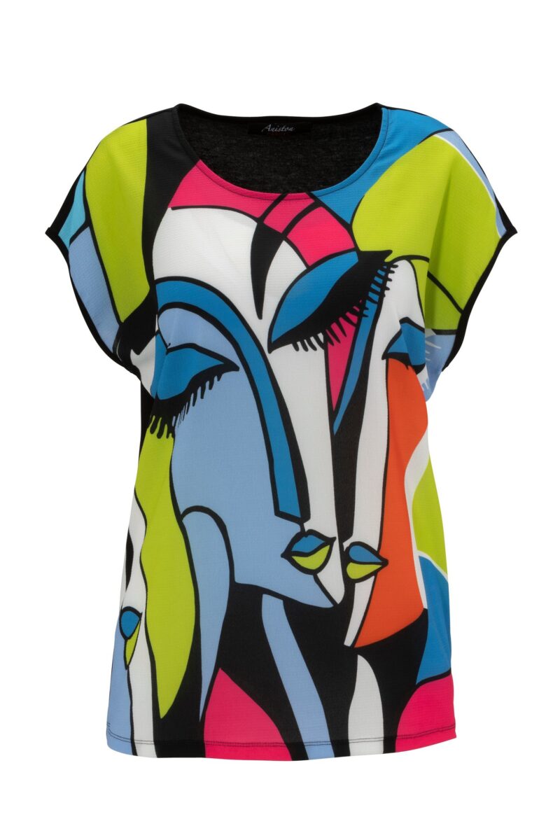 Shirt Blouse printed with an artistic face - Image 5