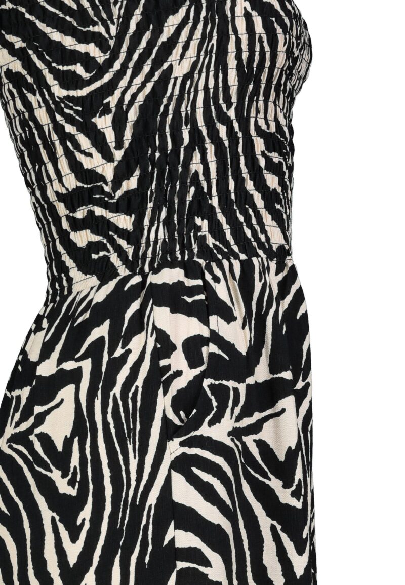 Animal print strapless wide leg jumpsuit - Image 2