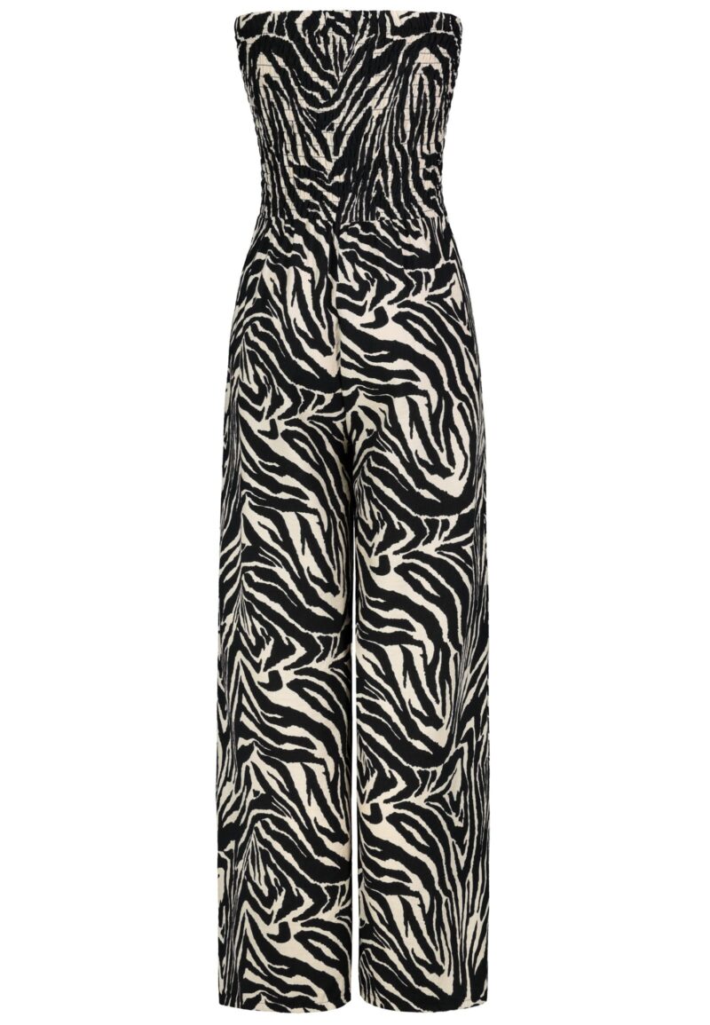 Animal print strapless wide leg jumpsuit - Image 3