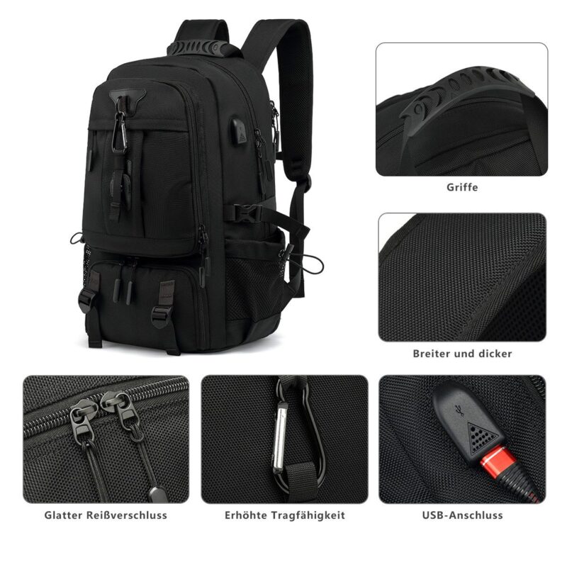 Travel Backpack Expandable Sports Backpack XL with shoe compartment School backpack - Image 3