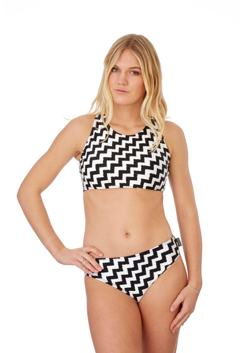 Triangle Bikini Top Black & White - Image 3