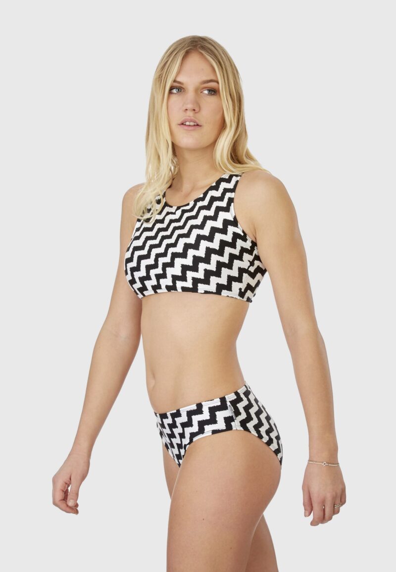 Triangle Bikini Top Black & White - Image 4