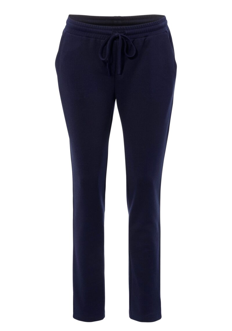 Pull-on trousers with pink tape on the side seams - Image 5