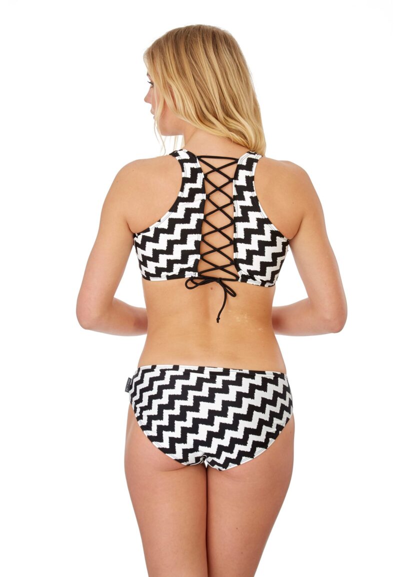 Triangle Bikini Top Black & White - Image 6