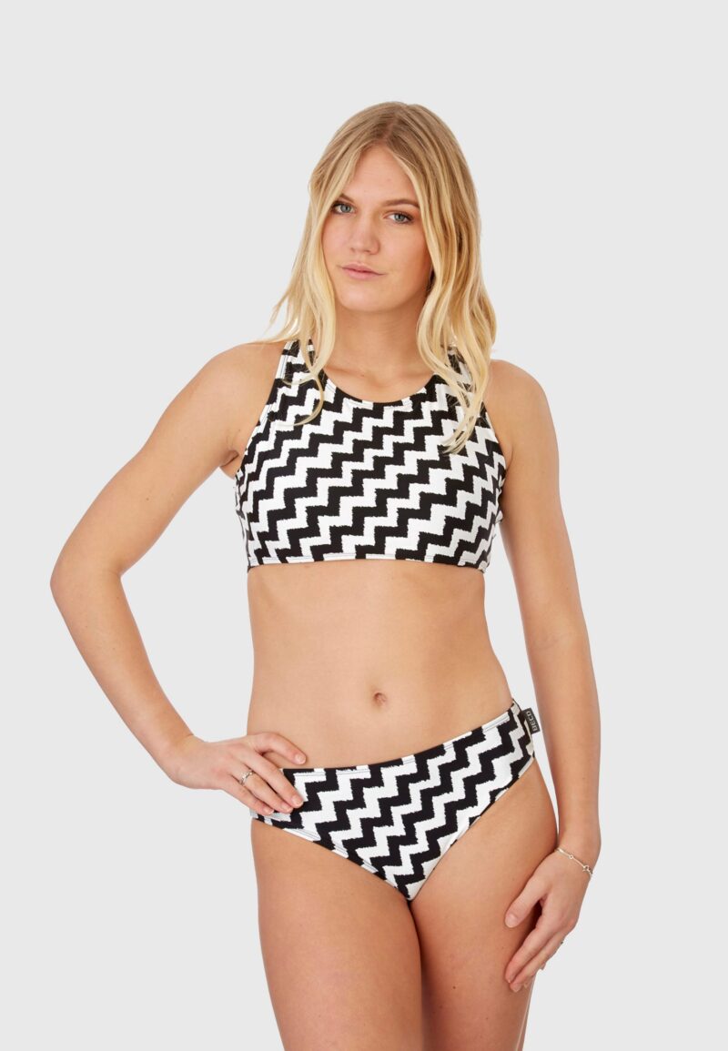 Triangle Bikini Top Black & White - Image 7