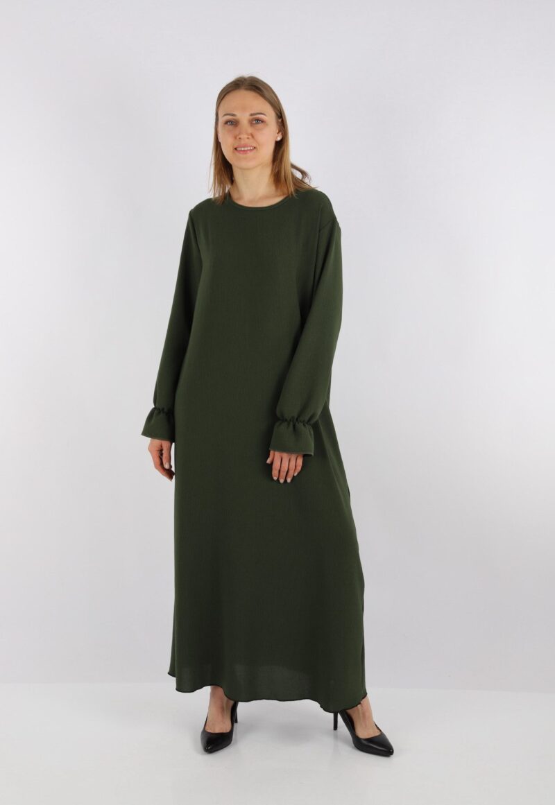Summer Dress Elegant long-sleeved abaya dress made of jazz fabric Summer dress for women - Image 4
