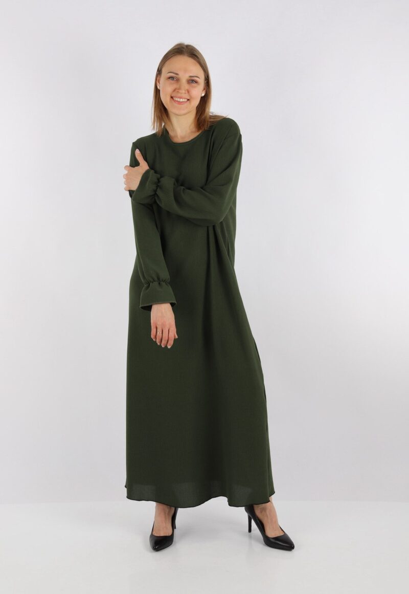 Summer Dress Elegant long-sleeved abaya dress made of jazz fabric Summer dress for women - Image 5