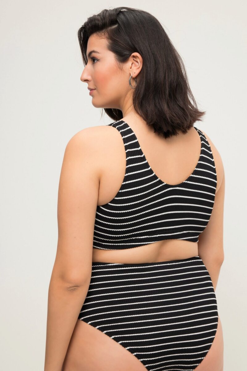 Bustier bikini bikini top soft cups striped stretch structure - Image 3