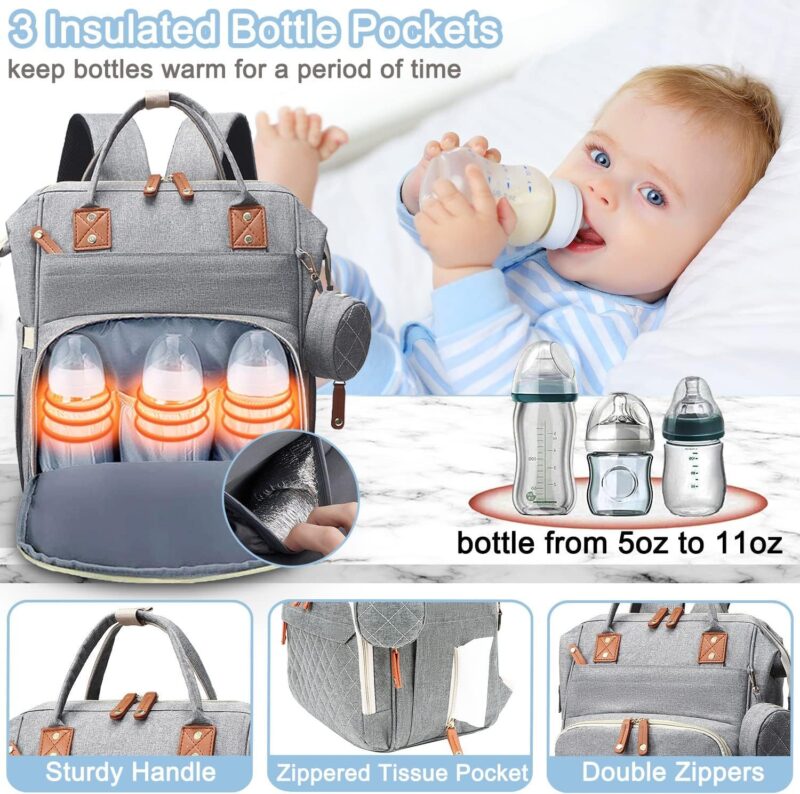 Diaper backpack diaper bag backpack large baby diaper backpack with multifunctional - Image 4
