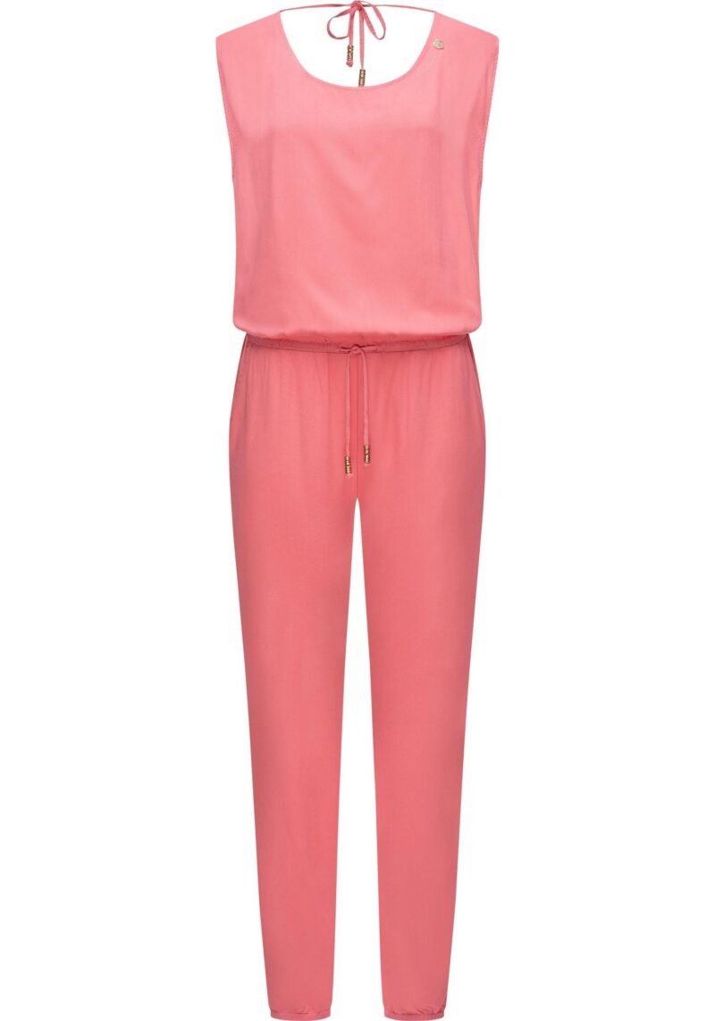 Jumpsuit Novel chic, long ladies' overall with tie belt