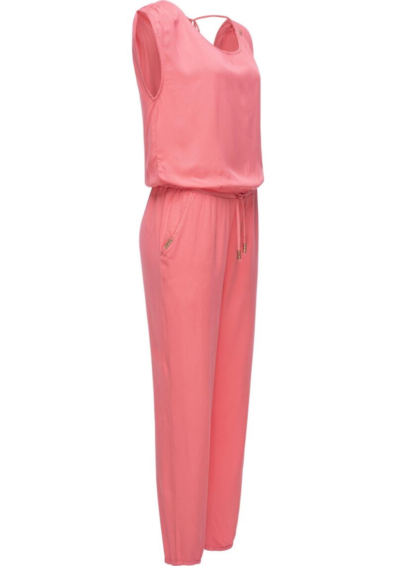 Jumpsuit Novel chic, long ladies' overall with tie belt - Image 2