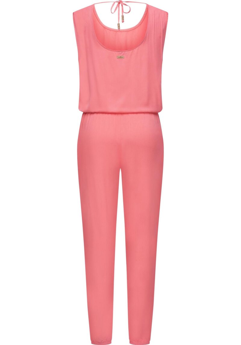 Jumpsuit Novel chic, long ladies' overall with tie belt - Image 3