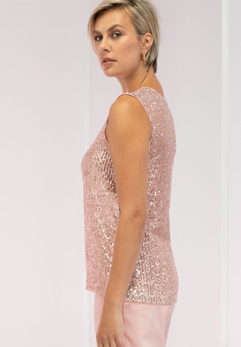 Blouse Top SELIS decorated with sparkling sequins - Image 4
