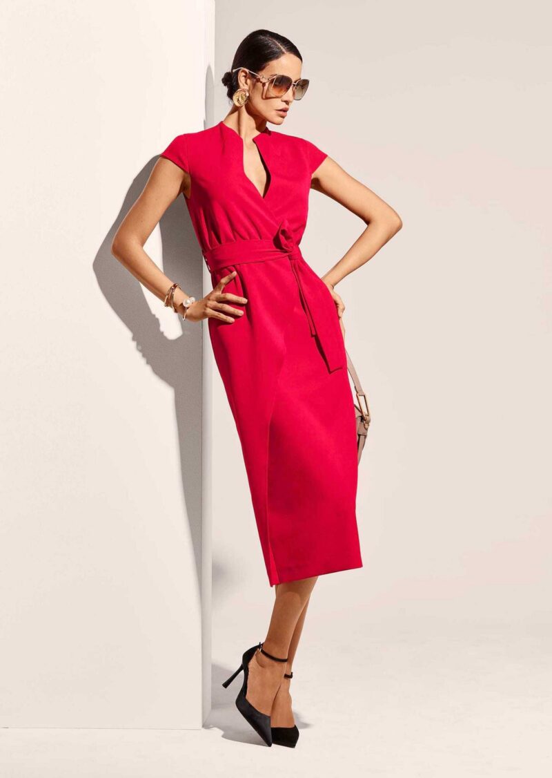 Maxi dress Elegant midi dress in wrap look - Image 4